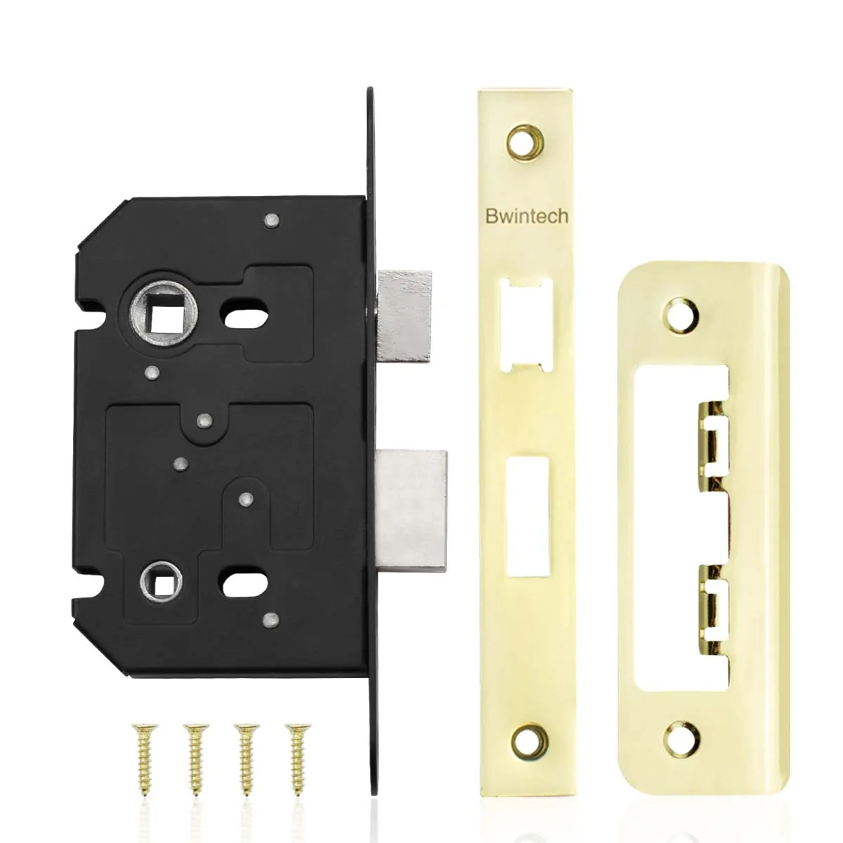 Baolai 1 PCS Brass Bathroom Lock 65mm for Internal Doors and Bathroom Doors, Reversible Catch, CE Approved