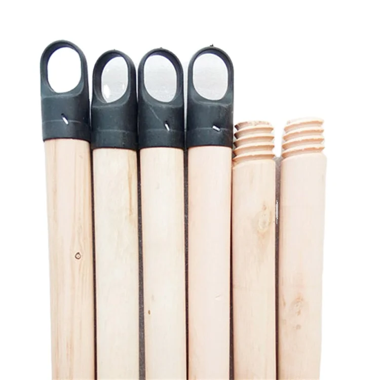 Cheap natural 120*2.2cm broom stick italian thread mop handle palo de madera high quality house cleaning tools