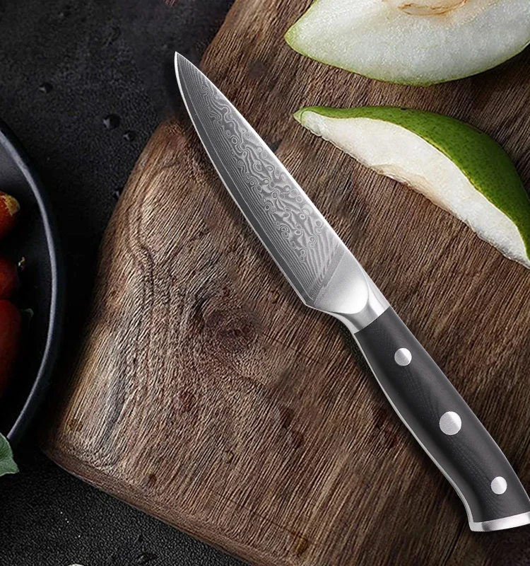 Set Cuchillos Cocina Profesional Chef Damaskus Messer Set 5 Pce Forged Damascus Steel Kitchen Knife Set With G10 Handle