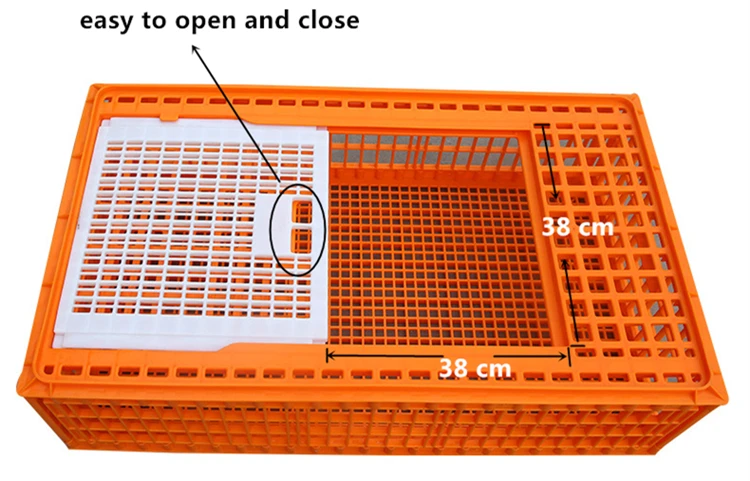 
96x55x27cm Orange poultry crates adult live broiler chicken cage for transporting poultry carry box 