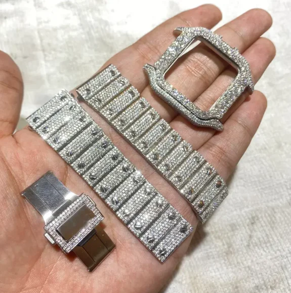 Moissanite Diamond Watch Iced Out Moissanite Hip Hop Watch Moissanite Watch For Rappers