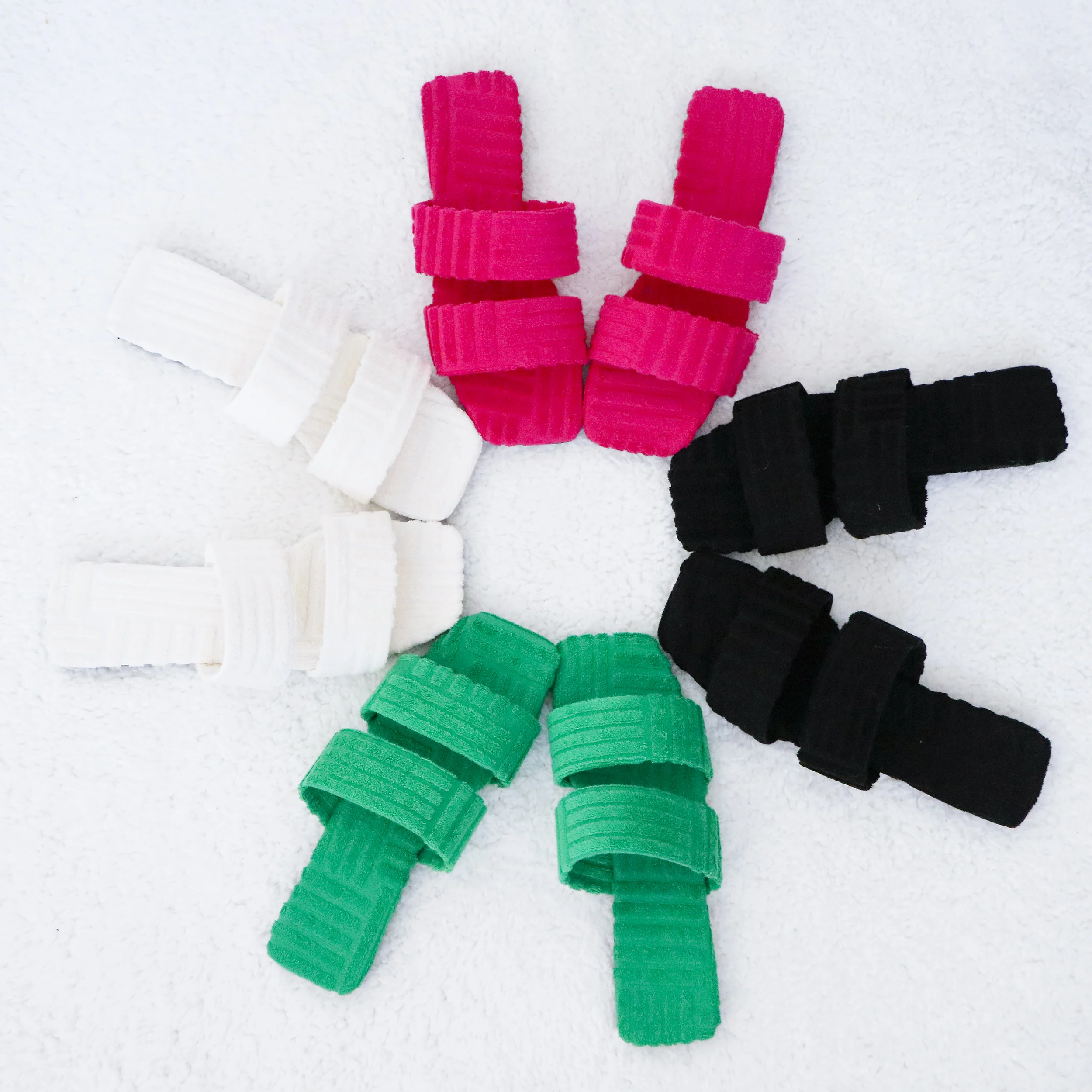 New Arrival Lady Warm Outdoor Slides Slippers Towel Cotton Flat Sandalias Mujer