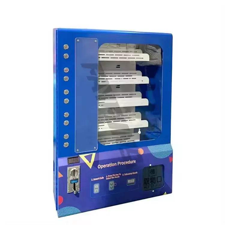 Funpark Hot Selling Blue Combo Vending Machine Small Metal Machine for Foods and Snacks Coin Payment System Sale
