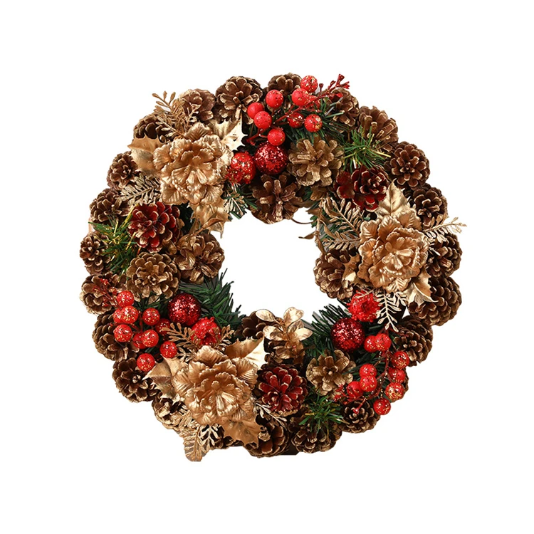 
2020 new design christmas wreath garland for christmas hanging Ornaments 