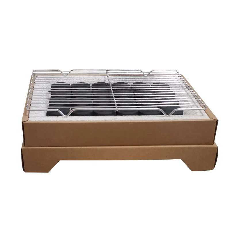 Disposable bbq grill portable charcoal bbq grill stove box