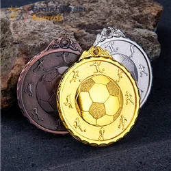 medal manufacturer custom football soccer gold blank metal medal with ribbon best player  medallas soccer futbol desportivas