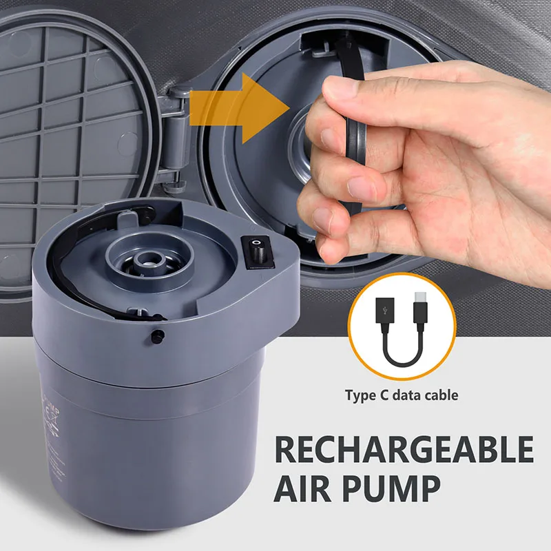 Inflatable Camping Lounger Sofa  Back Pillow Cushion Chair Inflatable Chair Sofa Blow Up Seat Built-in air pump air Lounger