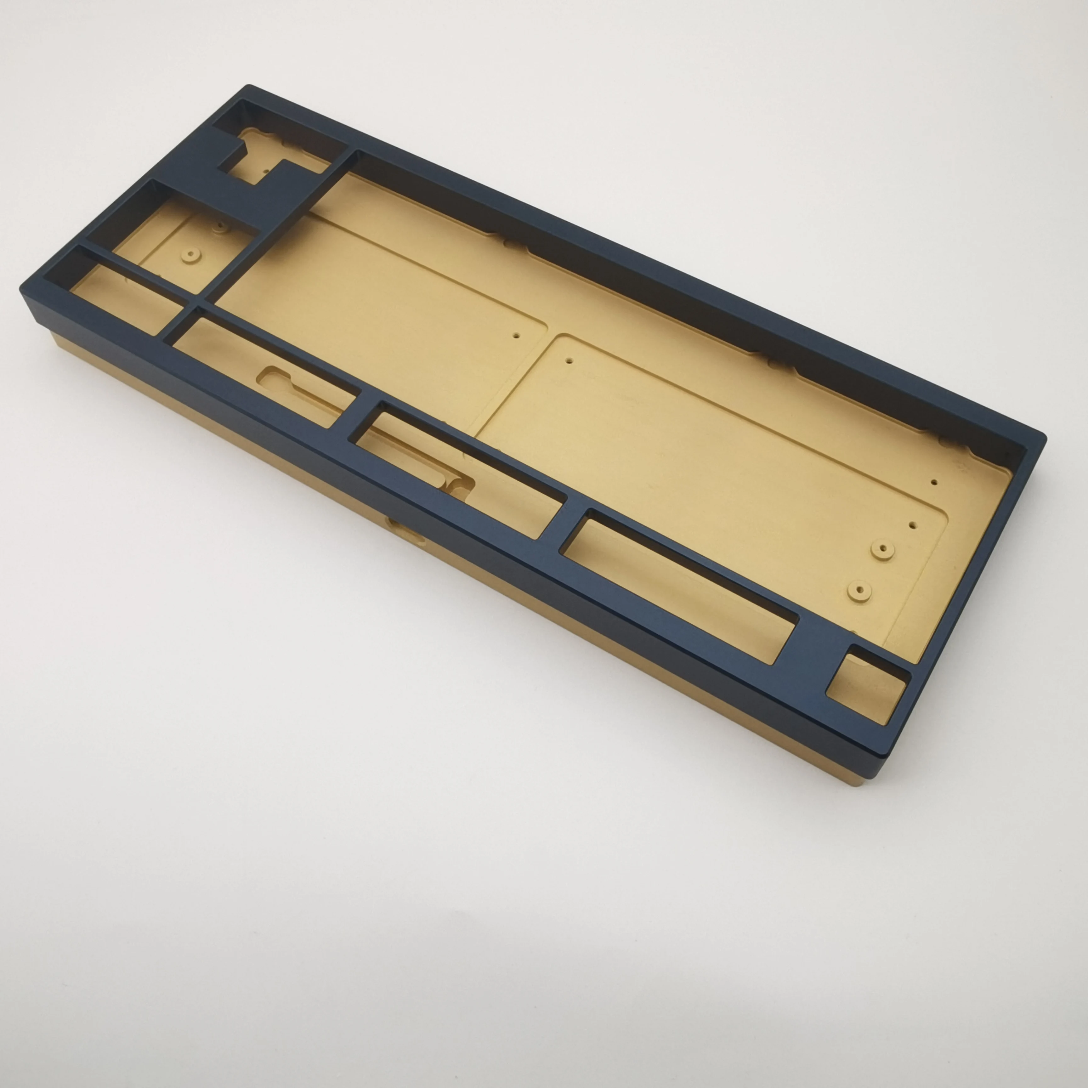 mechanical keyboard case keyboard anodized aluminiumparts Mechanical Keyboard Case Plate Weight Top Bottom OEM