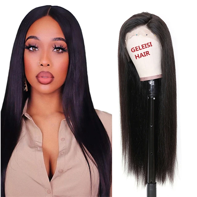 Grand cuticle aligned Brazilian human hair vendor 13x4 swiss transparent hd lace frontal wigs for black women