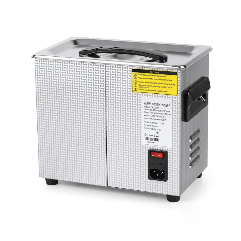 3.2L Ultrasonic Cleaner Bath Circuit Board Metal Mould DPF Oil Parts Degreasing Ultrasound Washing Machine 120W Tank 3L SUS304