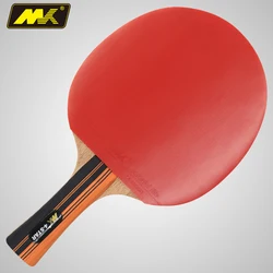 Small MOQ Customized International Standard 7 Layers Wood Carbon Training Ping Pong Paddle Table Tennis Racket with 2mm Sponge