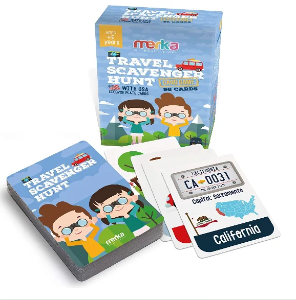 custom OEM children educational alphabet number fruits kid educational flash cards play cards with tin  for kids