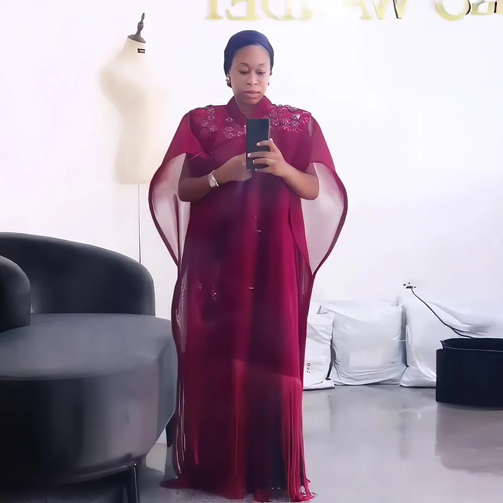 Africa Clothes Women Plus Dresses African two-piece Dresses Women Lady Elegant Plus Size African rhinestone african boubou dress