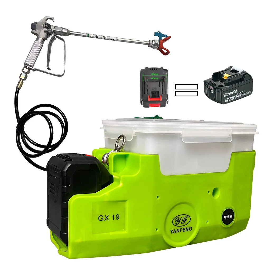 Wall Rechargeable Electric Paint Sprayer Painting Portable Airless Cordless Spray Gun For Home