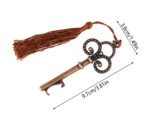 Skeleton key shape bottle opener Copper color wedding gifts for guests