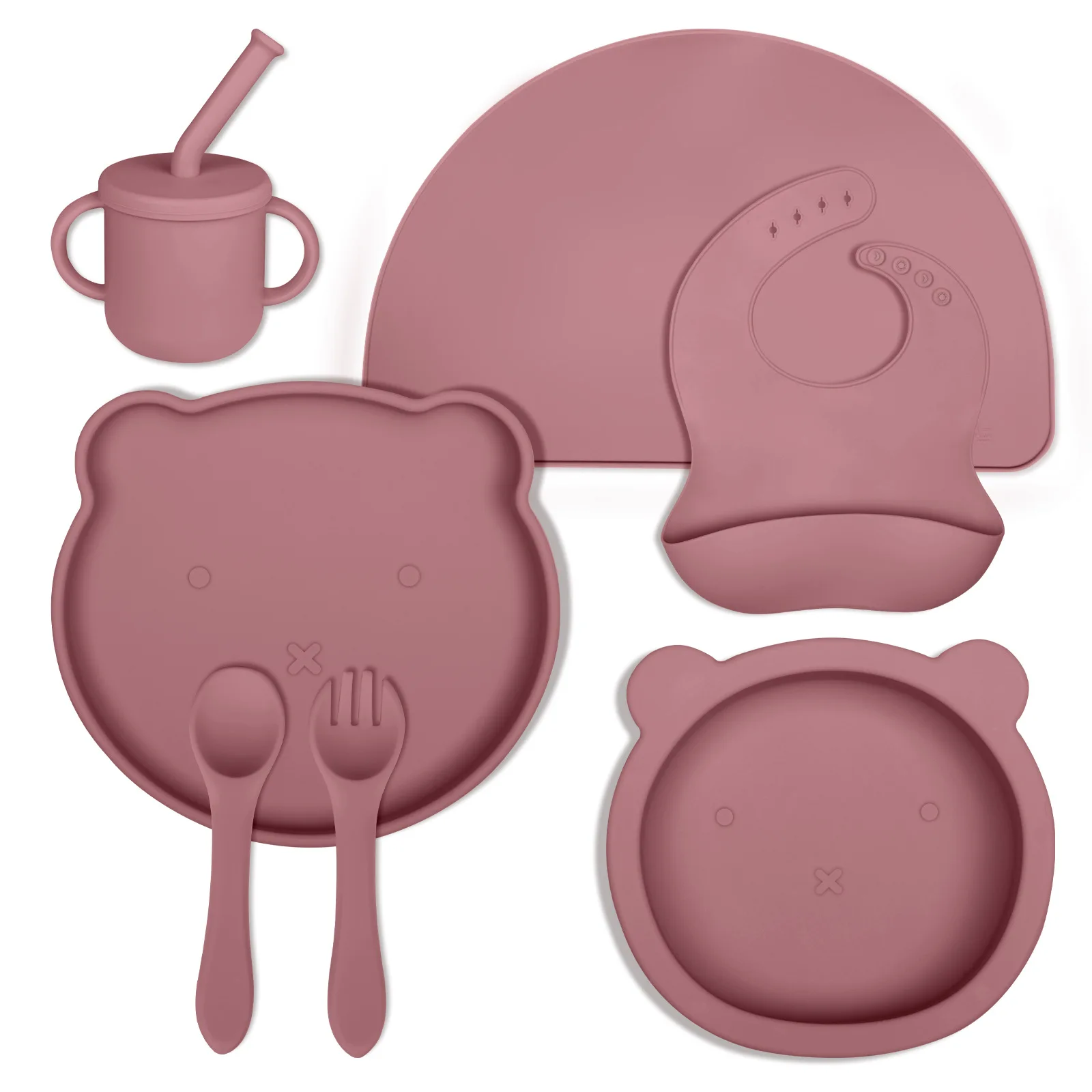 Baby Led Weaning Bundle Silicone Baby Feeding Set Suction Bowl With Lid Toddler Plates Baby Plates and Bowls Set for 6+ Months