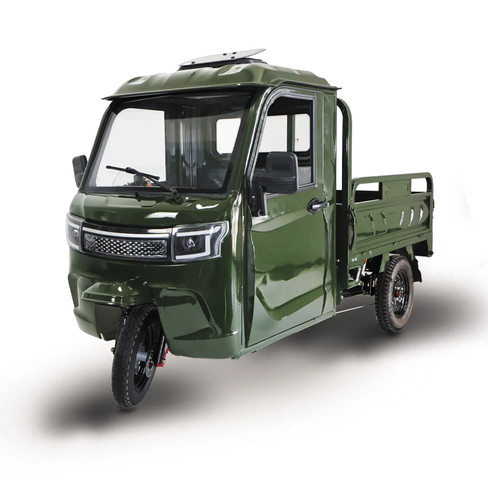 New Bajaj Semi Close Electric Tricycle Tuk Tuk Trike for Cargo Delivery EEC COC Tricycles Electric