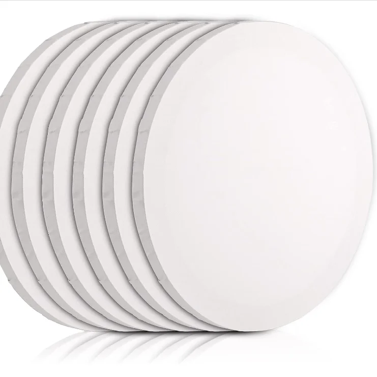 Wholesale Round Shape Canvas Art MDF Frame Custom Size 8inch Stretched Canvas for Oil Acrylic Painting