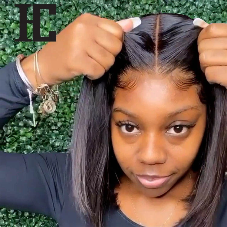 wholesale short perruque bob lace front wigs natural brazilian remy human hair wigs for women pixie cut 5*5 bob human hair wig