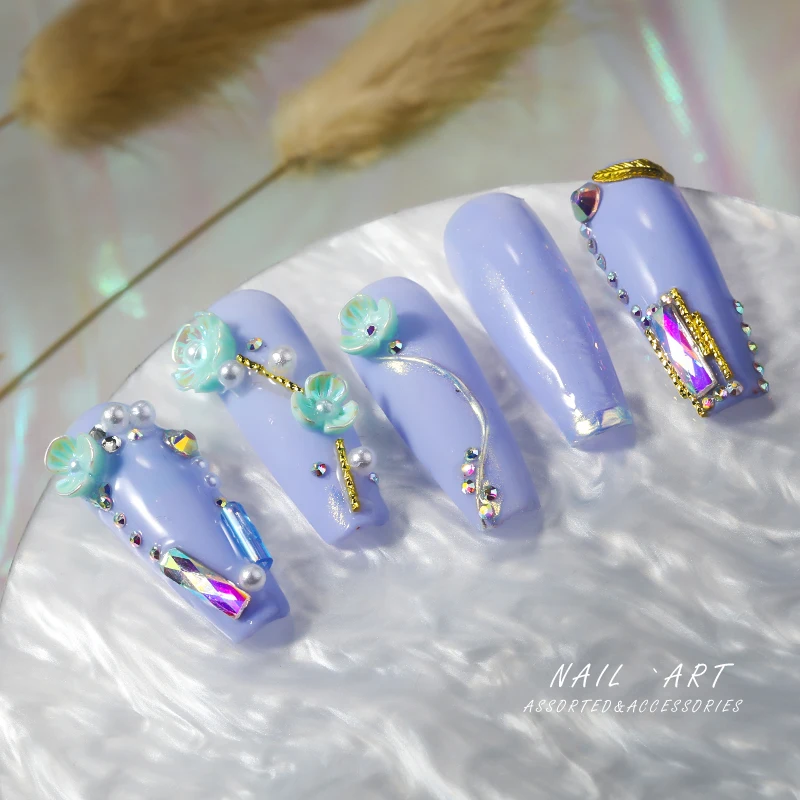 Jewelry Decorations Resin Flowers Nail Decoration Kit Diy Acrylic Nail Ornaments 3d Butterfly Nail Art Charms