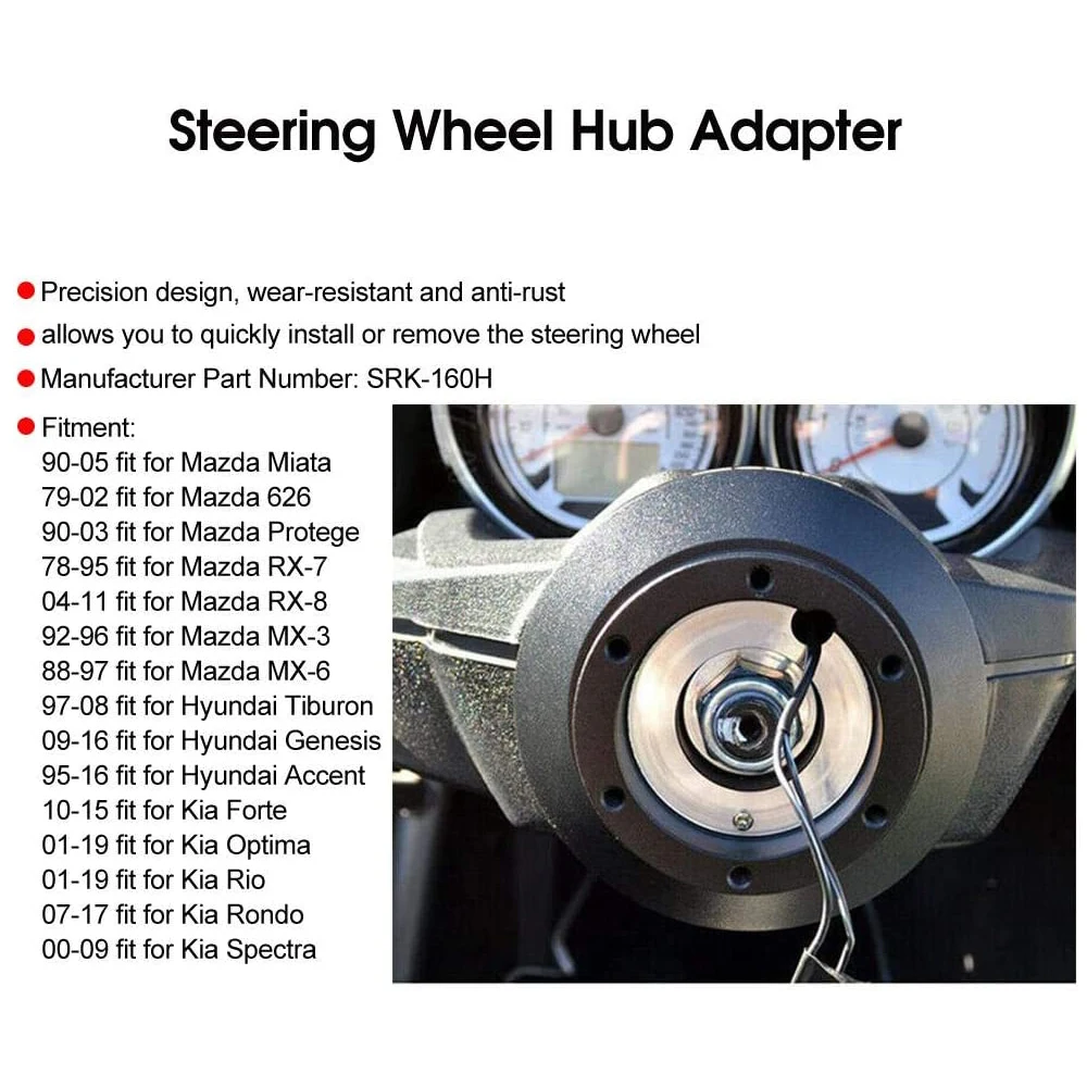 Aluminum Classic Racing Sports Car Steering Wheel Short Hub Adapter Boss Kit For Mazda 160H RX-7 RX-8 MX-3 MX-6