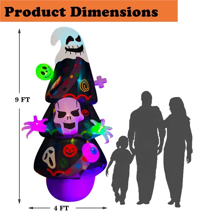 Праздничное Надувное украшение 10 футов наружное освещение двора Декоративный Надувной призрак на Хэллоуин надувные украшения