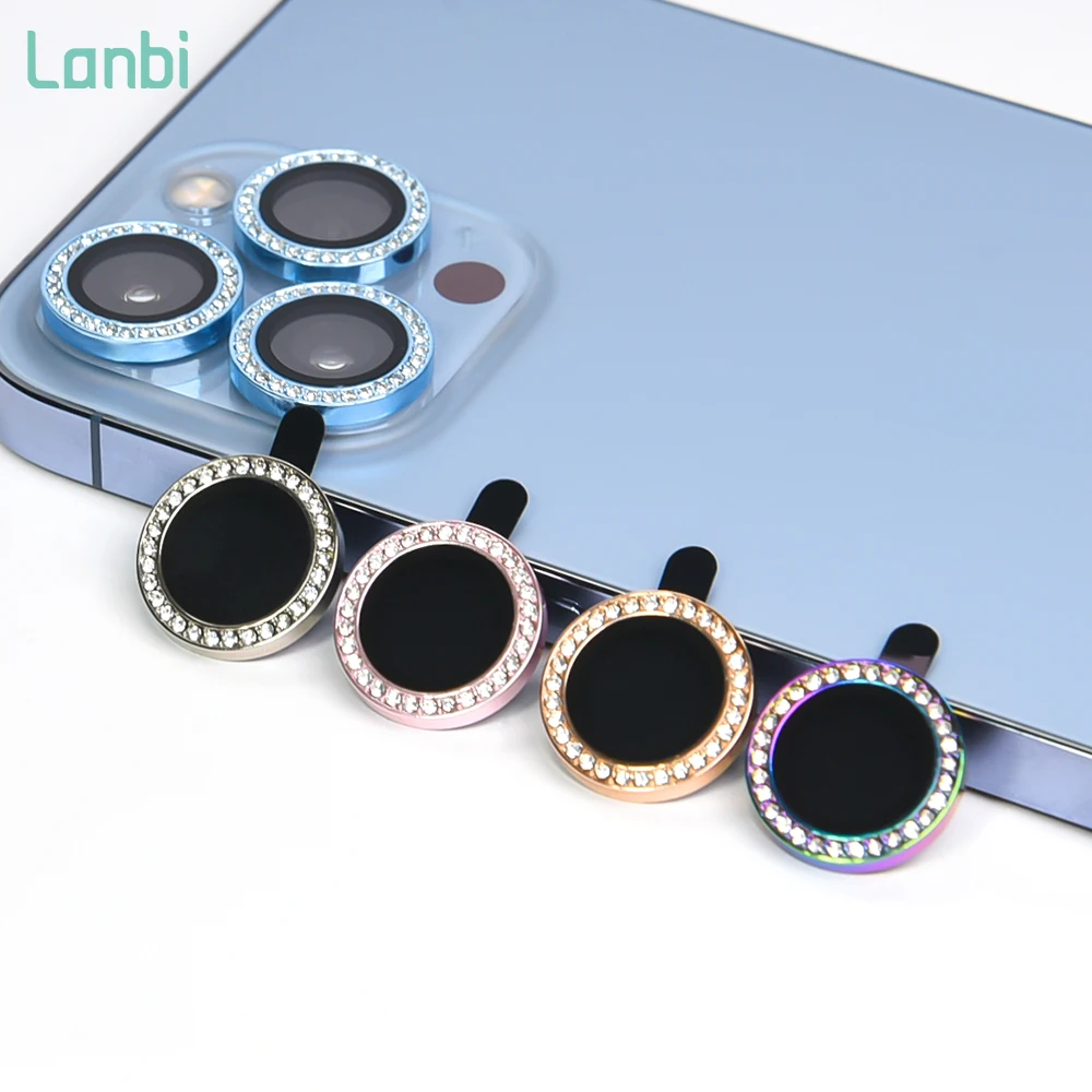 9H Tempered Glass Camera Cover Screen Protector Diamond for iPhone 13 For iPhone 11 12 13 Pro Max Camera Lens Protector