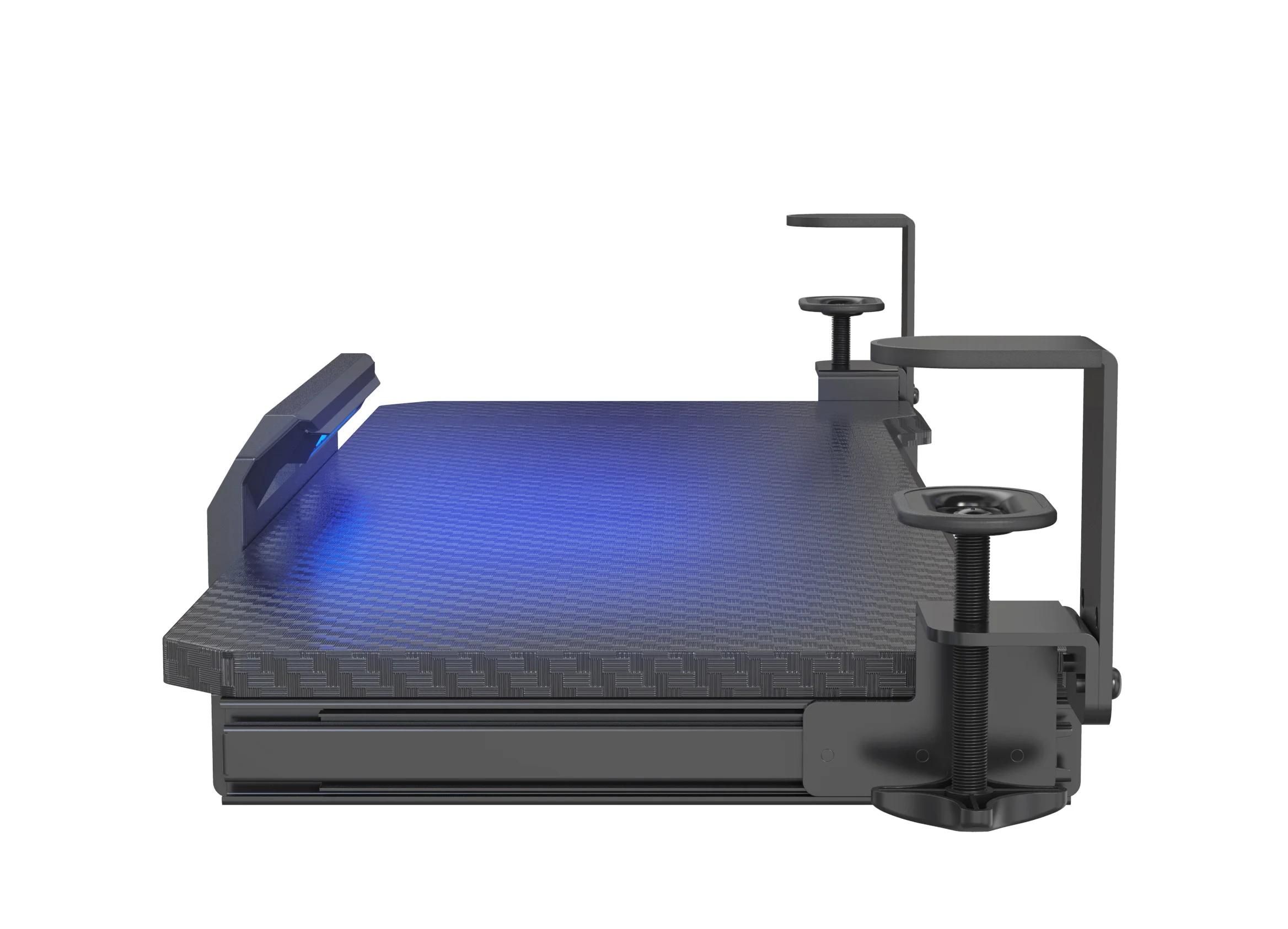 V-mounts Modern Home Office Furniture Manual Stretch Keyboard Tray with RGB Light Iron and Steel for School and Bedroom Use