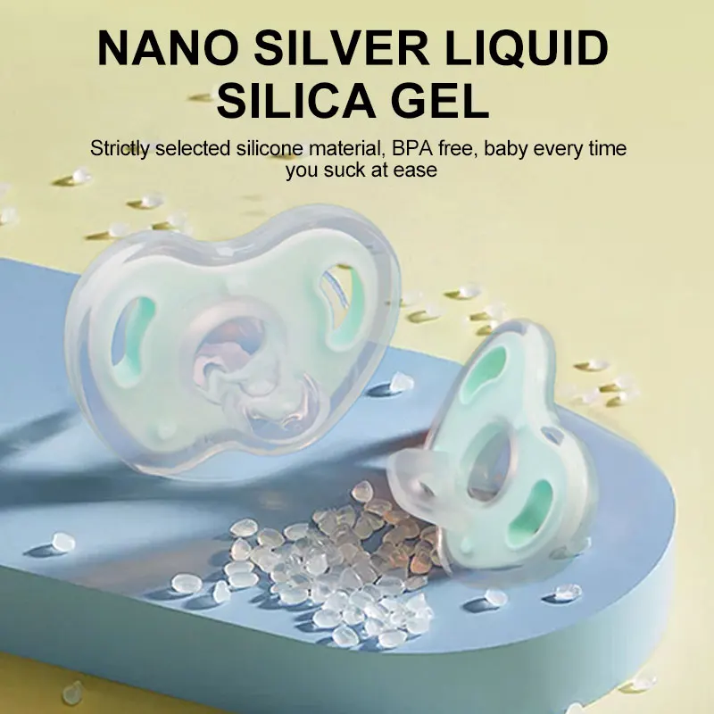 Hot selling newborn environmentally friendly food grade bisphenol A free factory silicone baby pacifier baby teeth