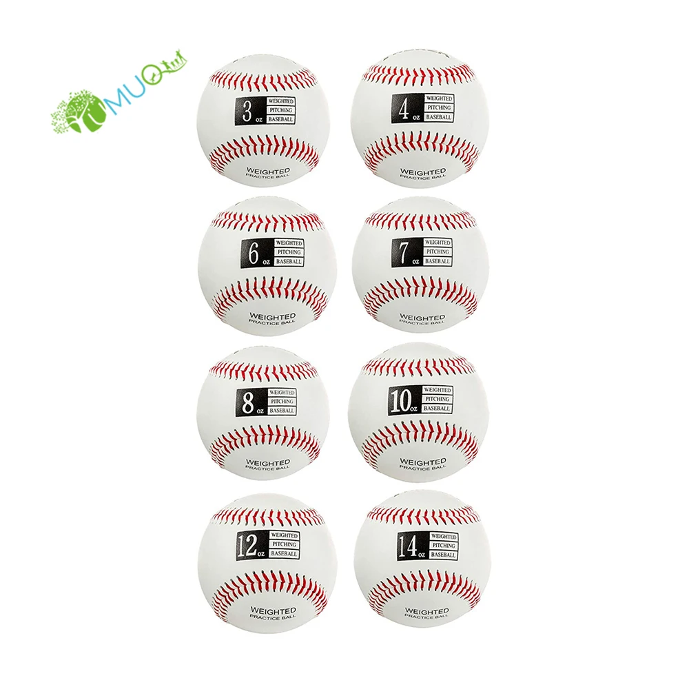 YumuQ 8 упаковок 9 дюймов мягкие тяжелые Утяжеленные Индивидуальные Тренировочные/тренировочные бейсбольные мячи