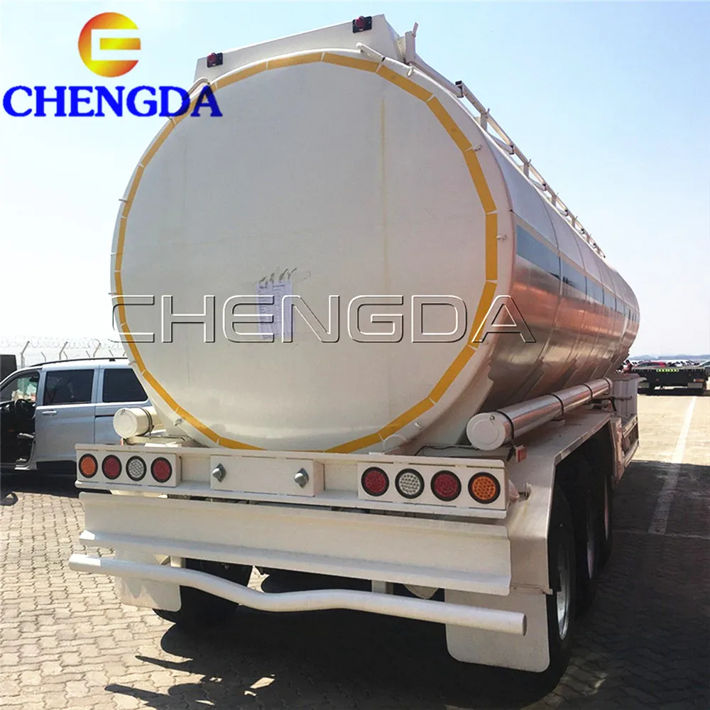 50000L Aluminum Alloy Tank Semi-Trailer 3 Axle Fuel Tanker