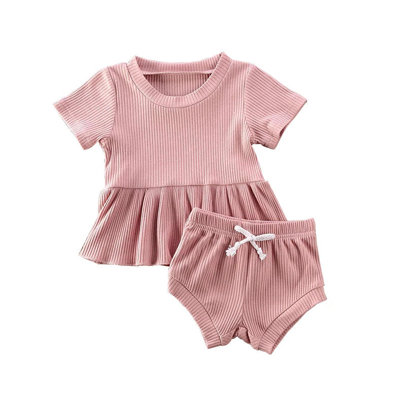 Baby Toddler Boys Girls Short Sleeves Clothes Sets For Summer