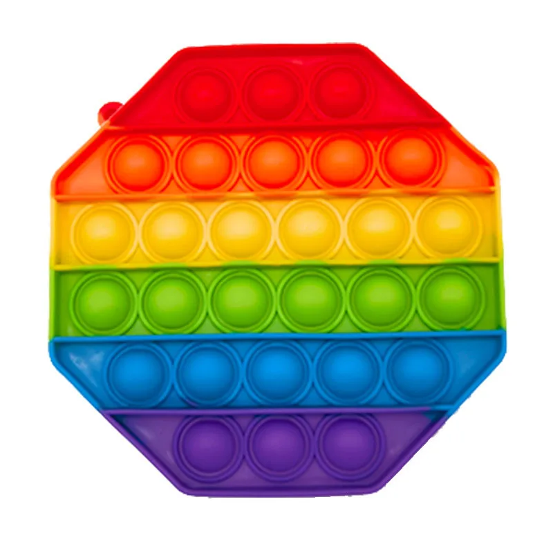 GoBang New popit fidget toys Pop Fidget Toy Thin Round Rainbow Children Sensory 2024 Silicone Push Bubble Pop Fidget Toy