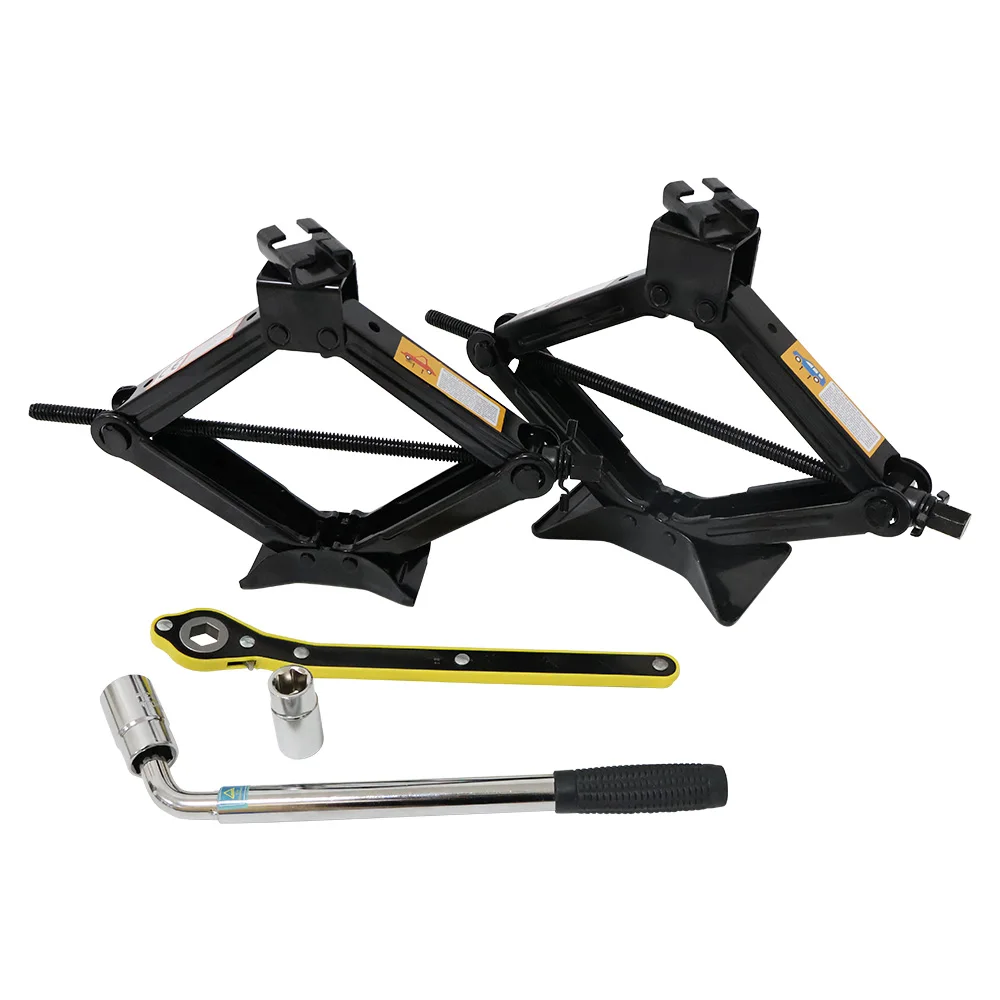Chinese Factory 2 Ton Scissor Jack Car Repair Jack Emergency Kit with L-shaped Wrench