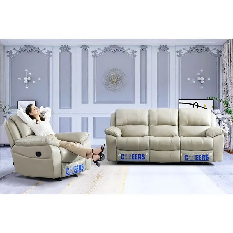 MANWAH CHEERS  wholesale modern sectionals  leather reclinable furniture living room sofa set furniture