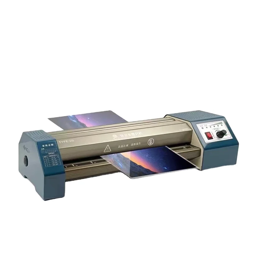 Hot Roll Laminating Machine Cold Hot Laminator Four Rollers 220v/110v