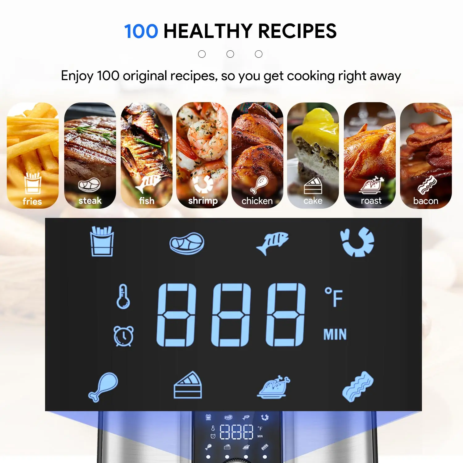 Bagotte BAF80 Multi Cooker Max Gourmi Led Dropshipping 4 Litr 5 Liters 6.0l 8.5 Qt 10l 220w 7 In 1 2.5l Air Fryer Mechanical