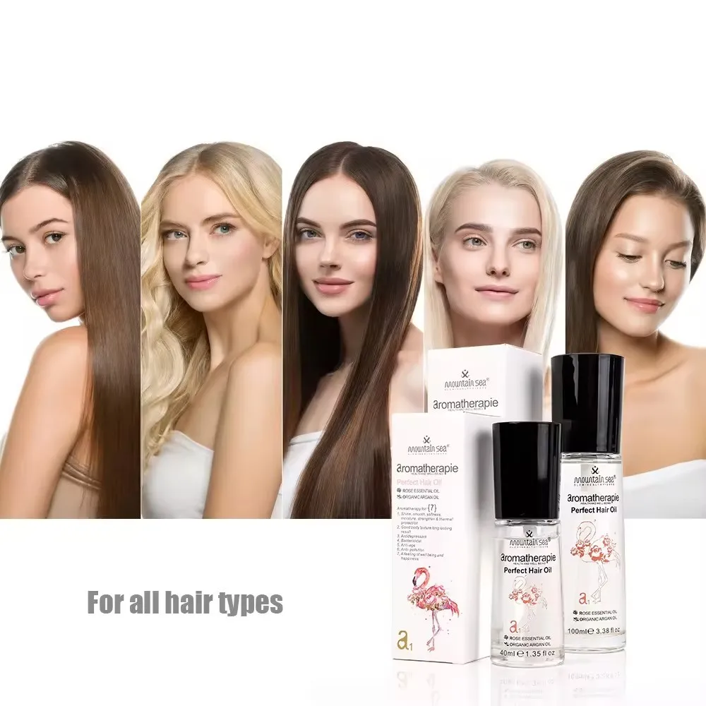 Private Label Mountain Sea Preservative Free Organic Argan Oil Hair Treatment Perfect Hair Oil