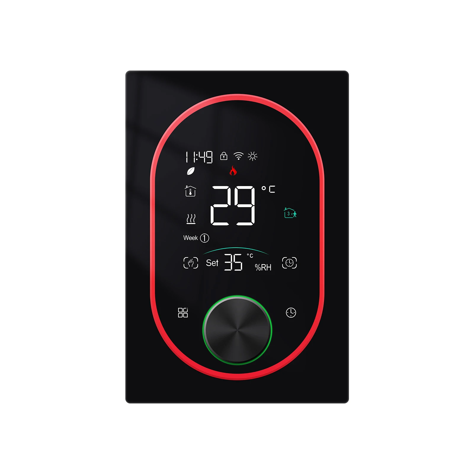 95~240V Tuya Knob Design Temperature Controller for Electric Gas Boiler Floor Heating Support window opening detection reminder