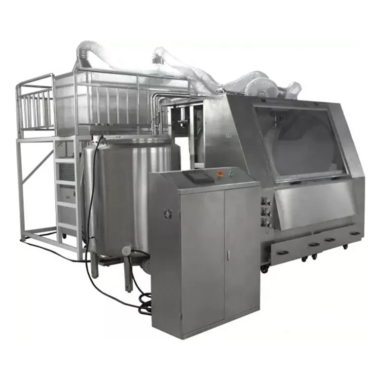 dry grape peanut almond Chocolate belt coater coating machine
