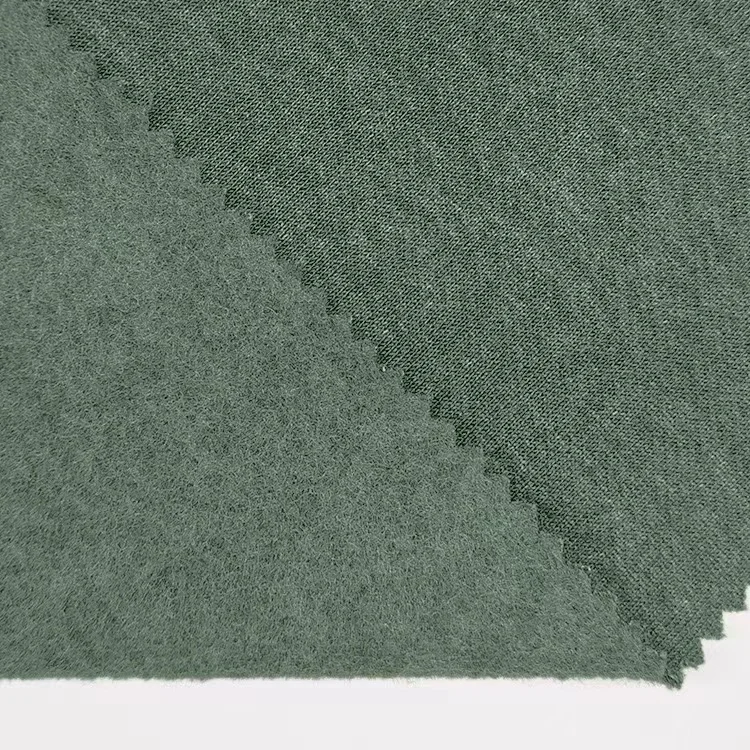 Wool/polyester Cotton French Terry Hoodie Fabric Textile Raw Material Fleece Heavyweight Cotton Knitted French Terry Fabric