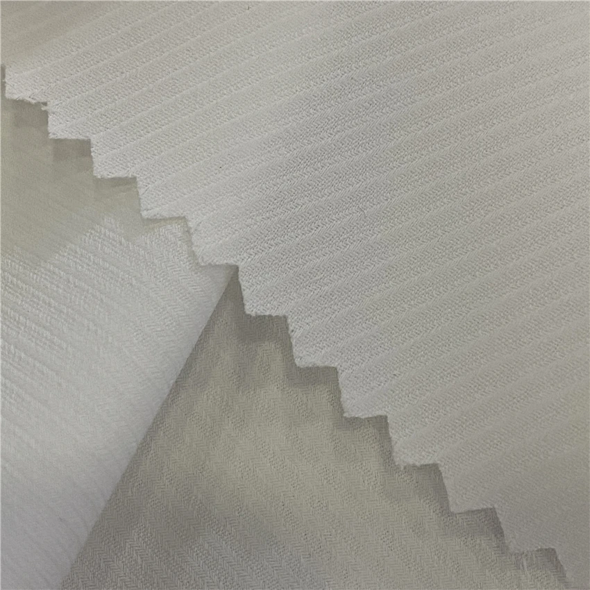 WHOLESALE White Twisted Poly 80D SPH Cavalry Twill Woven Imitated Silk Crystal Chiffon Fabric For Digital Print Women Dress