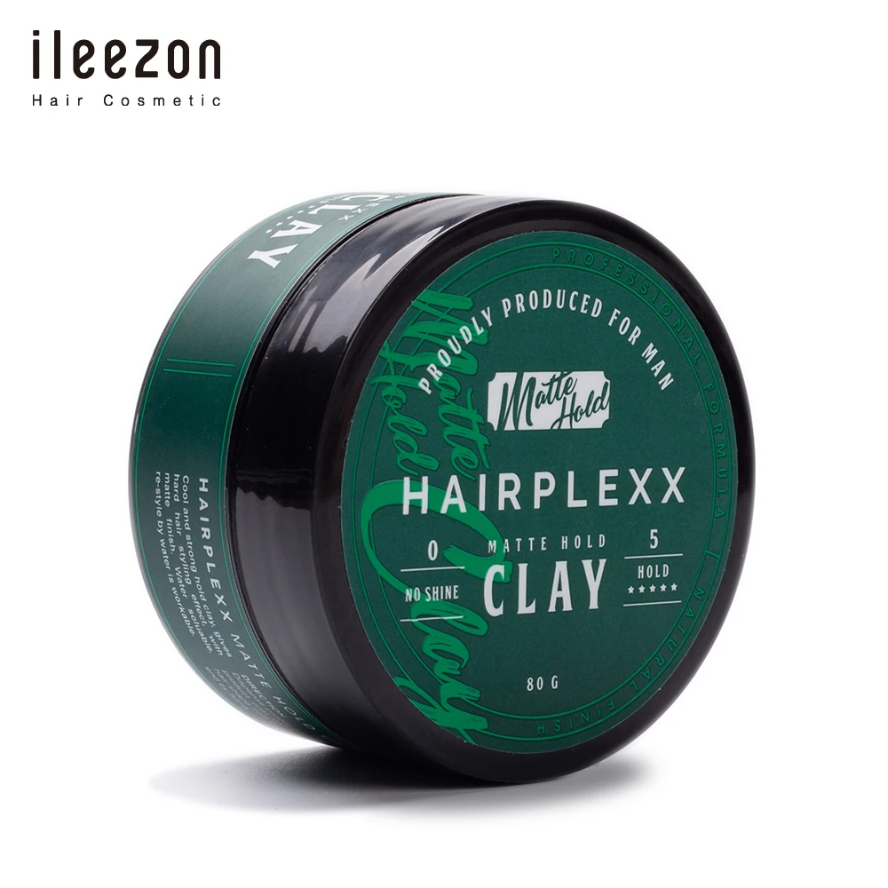 Small bottle organic natural hair clay matte private label men use hard hold hair clay