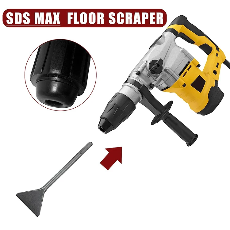 6 Inch SDS Max Shank Wide Tile & Thinset Floor Scraper Scaling Chisel For Rotary Hammer Drills