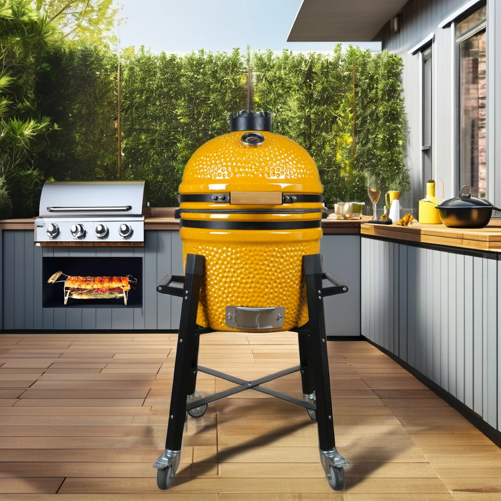 Auplex High Quality Kamado 21 inch Charcoal Kamado Bbq Grill for Outdoor barbecue Ceramic Bbq Grills Kamado Grill