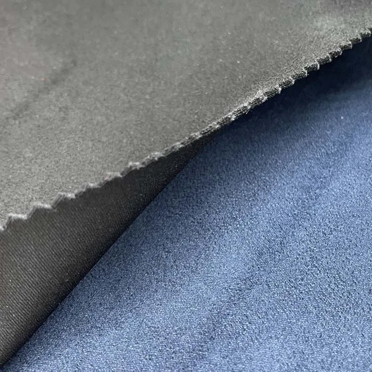 Замшевая трикотажная ткань для одежды, цвет под заказ, зеленый, 92% полиэстер, 8% спандекс