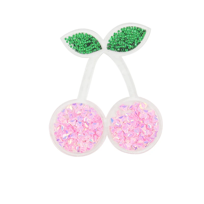 Fill In Sequin Confetti Hot Sale 3D Crafts Cherry Lollipop Planar Acrylic Resin For Girls Hair Bows