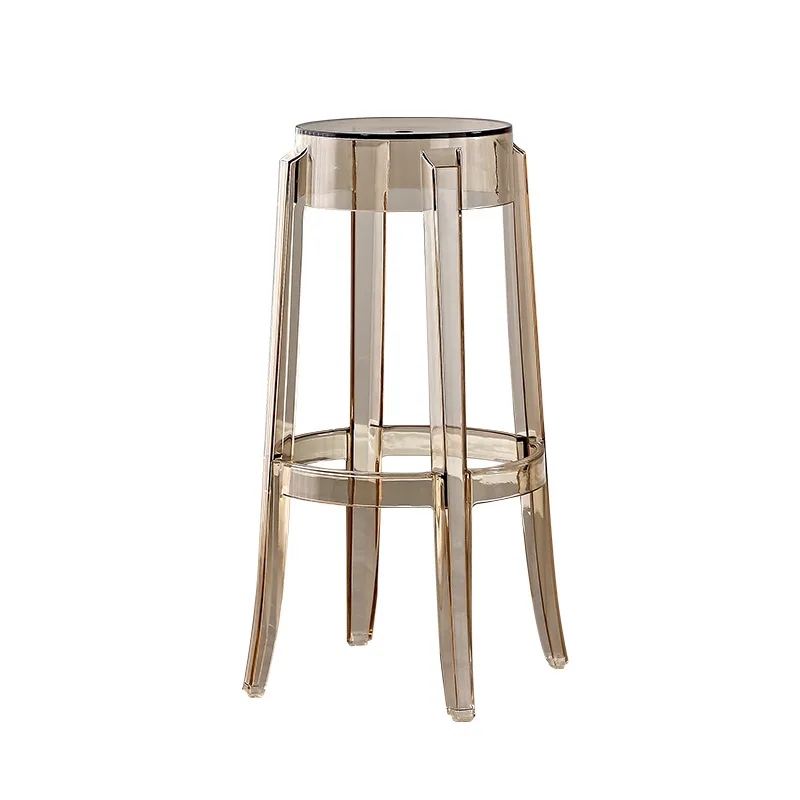 Modern Plastic Polycarbonate Stackable Crystal Acrylic Resin High Clear Ghost Barstool Transparent Bar Stool