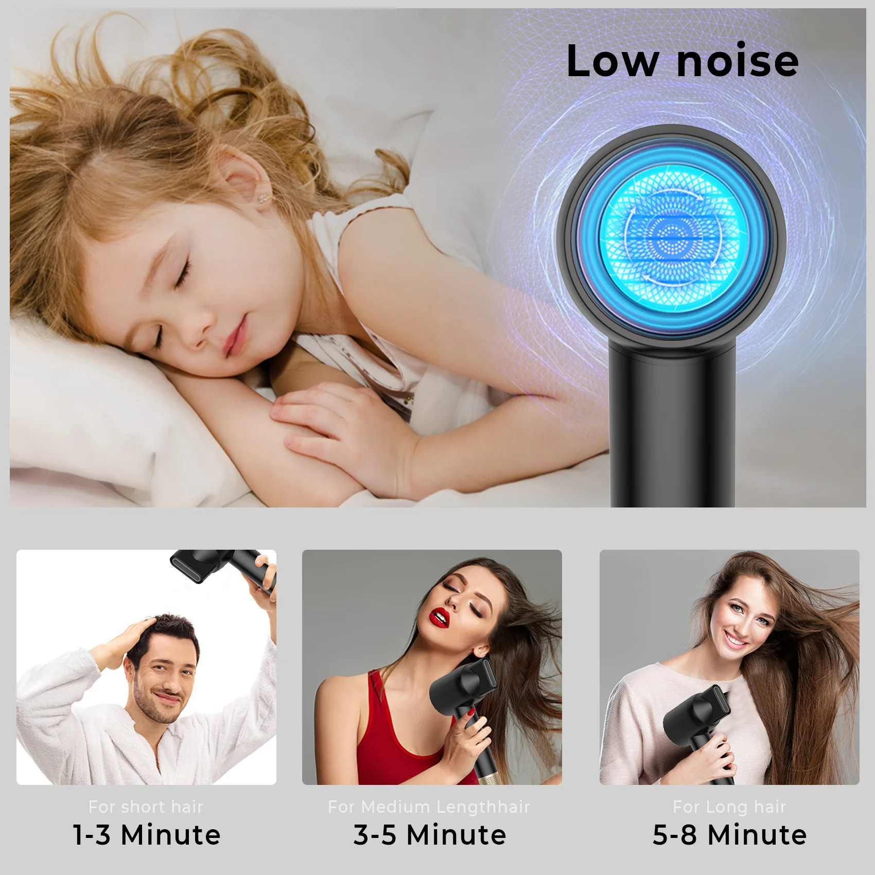 New Arrival OEM Wholesale Fast Drying Negative Ion Blow Dryer High-speed Brushless Motor 110000 rpm Salon Hair Dryer LCD Display