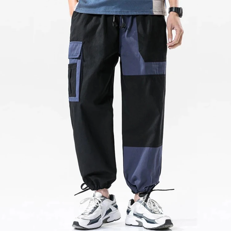 New Arrivals Custom Camo Mens Black Baggy Stacked Jagger Pants Multi Pocket Mtb Lower Track Kot Cargo Pants